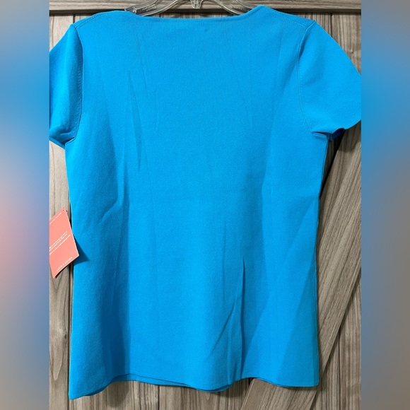 CABLE & GAUGE Turquoise Sweater SZ M NWT - Picture 3 of 8